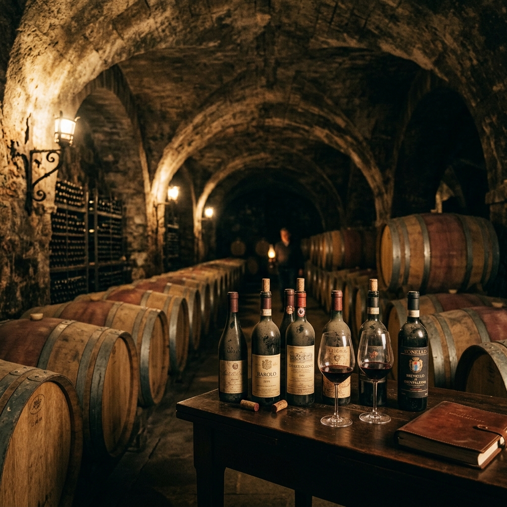 Cave à vin italienne prestigieuse — Perladuva sélectionneur de vins italiens